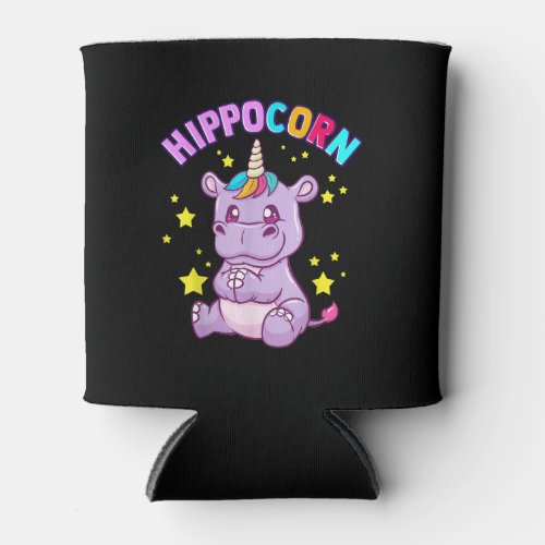 Purple HippoCorn Hippo Corn Hippopotamus Lover Can Cooler