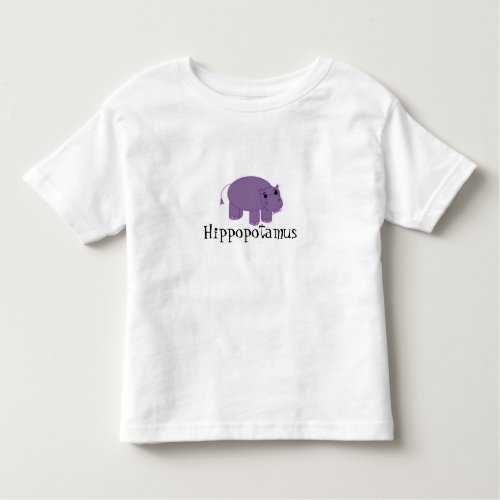 Purple Hippopotamus Toddler T_shirt