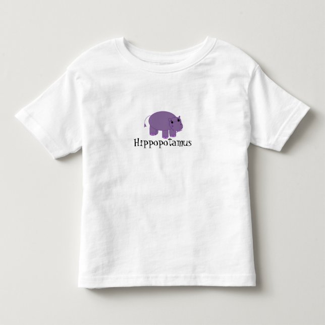 Purple Hippopotamus Toddler T-shirt (Front)