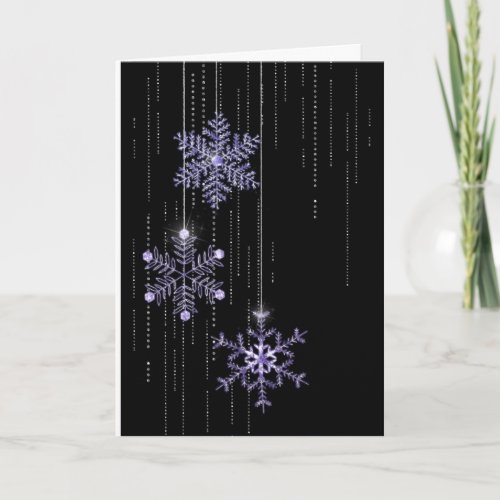 Purple Holiday Snowflakes and Diamonds