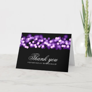 Purple Hollywood Glam Thank You Bridesmaid