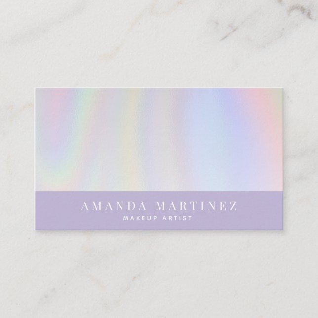Purple Hologram Business Card (Front)