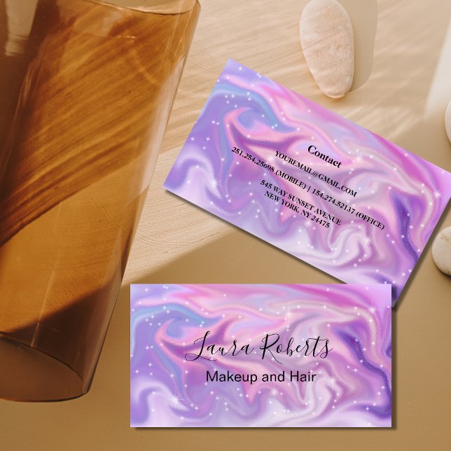 Purple Holographic Color Shift Business Card (Creator Uploaded)