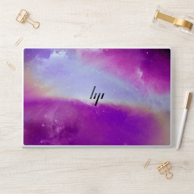 Purple Holographic Sky HP Laptop Skin (Desk)
