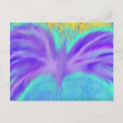 Purple Holy Spirit Dove Christian Modern Art Postcard