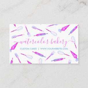 Purple HomeBakery Pastry Chef Business Card