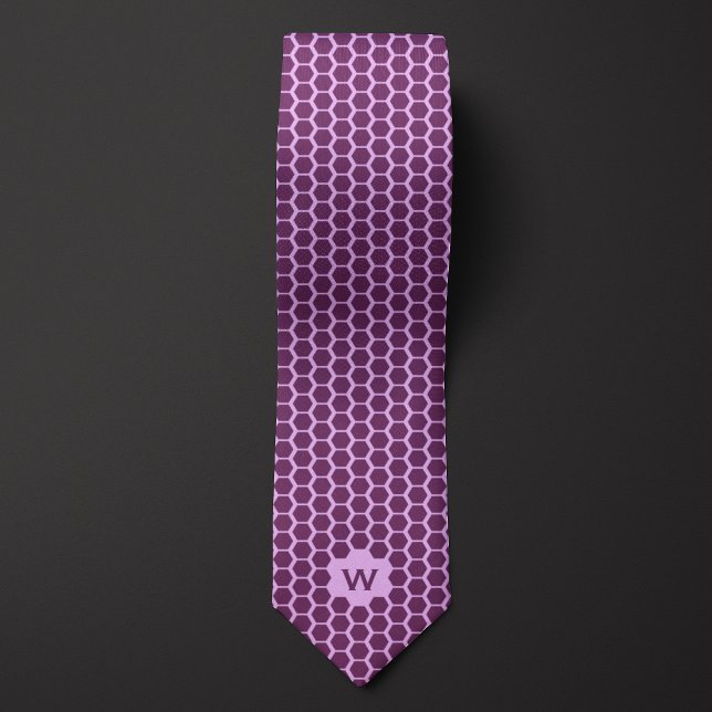 Purple Honeycomb Casual Neck Tie (Creator Uploaded)
