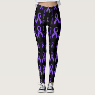 Purple Hope Faith Strength Courage...Epilepsy Leggings