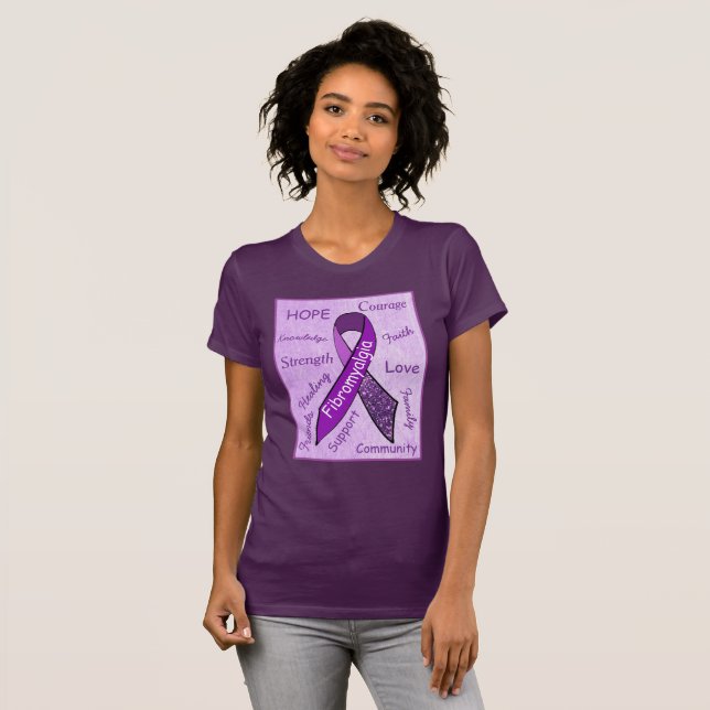 Purple Hope Fibromyalgia Womens Shirt (Front Full)