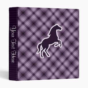 Purple Horse 3 Ring Binder