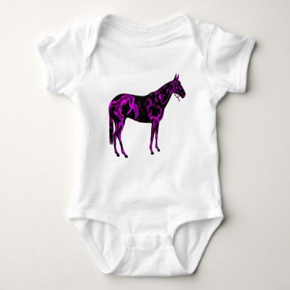 Purple Horse Art Baby Bodysuit