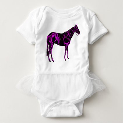 Purple Horse Art Baby Bodysuit