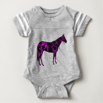 Purple Horse Art Baby Bodysuit