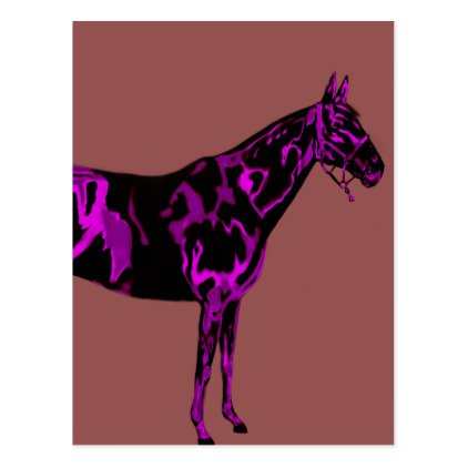 Purple Horse Art Postcard