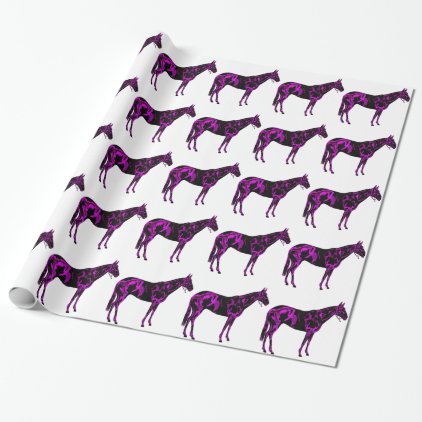 Purple Horse Art Wrapping Paper