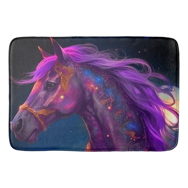 Purple Horse Bath Mat (Front)