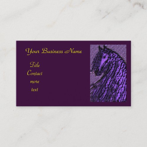 purple Horse Business card