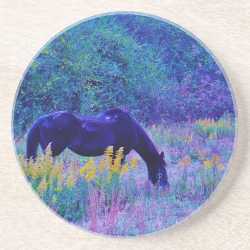 Purple Horse in Rainbow field Coaster