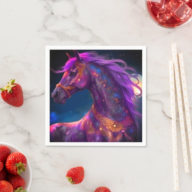 Purple Horse Napkins (Insitu)