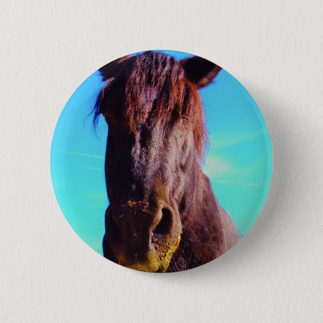 Purple Horse w/ Green Mouth Button (Front)