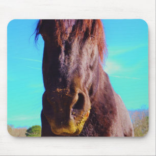 Purple Horse w/ Green Mouth Mouse Pad