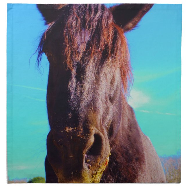 Purple Horse w/ Green Mouth Napkin (Front)