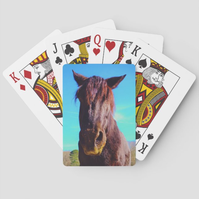 Purple Horse w/ Green Mouth Poker Cards (Back)