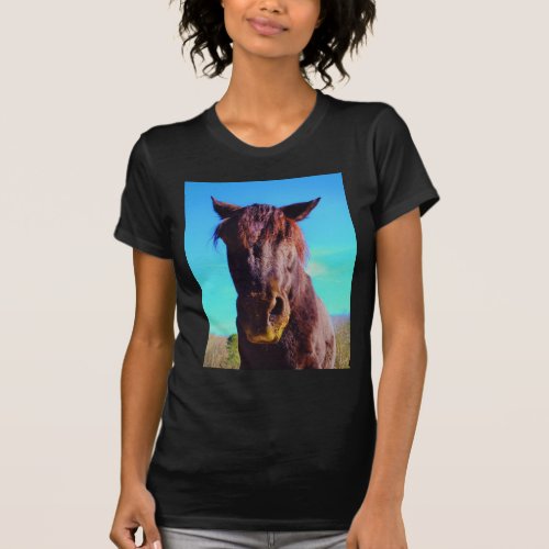 Purple Horse w Green Mouth T_Shirt