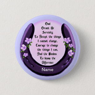 Purple Horseshoe Serenity pin
