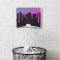 Purple Hot Pink Glitter Drips Monogram on Black
