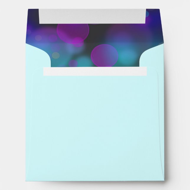 Purple Hot Pink Teal Blue Envelope (Back (Bottom))
