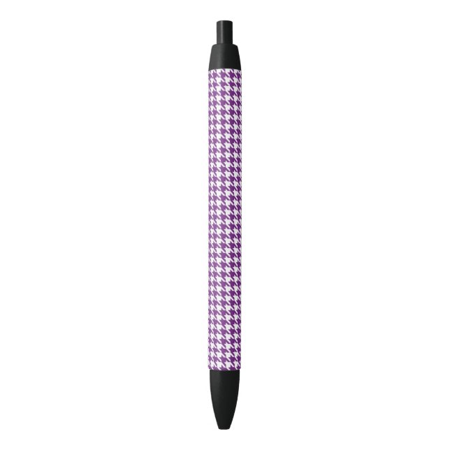 Purple Houndstooth Abstract Pen (Front Vertical)