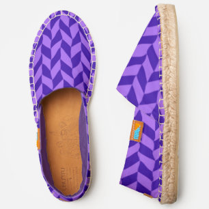 Purple Houndstooth Pattern Espadrilles