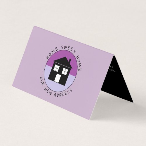 Purple House Logo Change of Address Card
