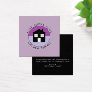 Purple House Logo, Change of Address Card