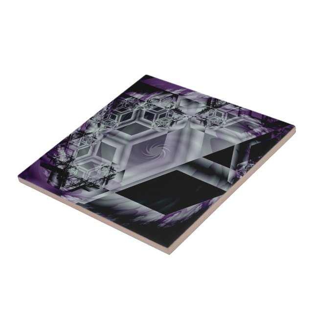 Purple Hue Ceramic Tile (Side)