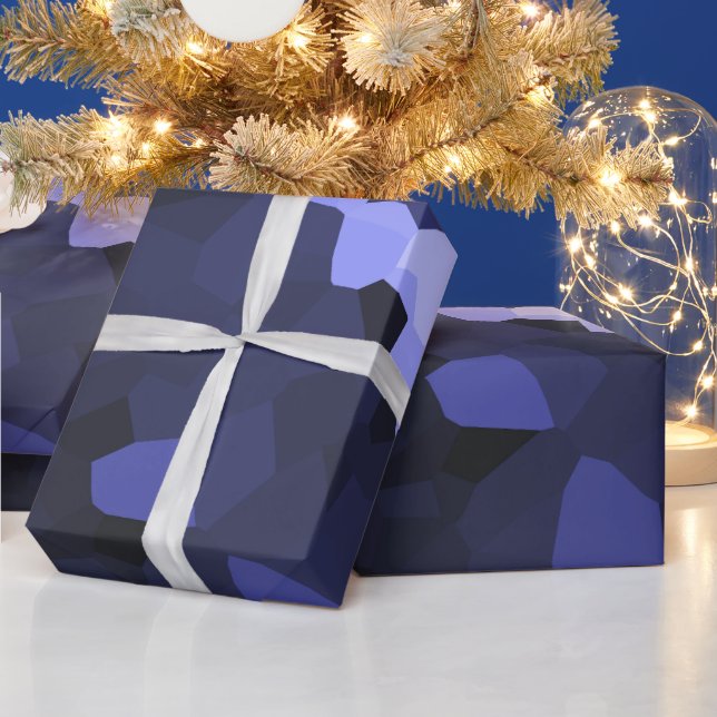 Purple Hue Crystallized Pattern Wrapping Paper (Holidays)