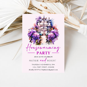 Purple Hues Housewarming Party Invitation