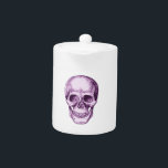 Purple Human Skull Teapot<br><div class="desc">Purple Human skull</div>