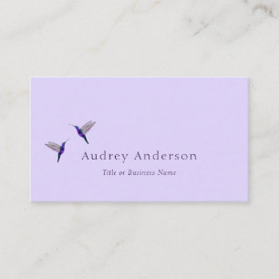Purple Hummingbirds Business Card