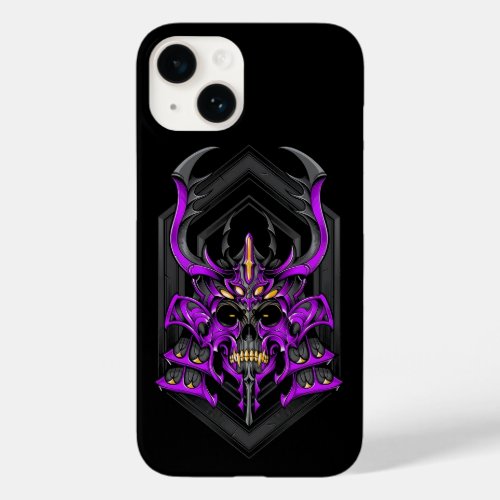 Purple Hunter Samurai Skull Case_Mate iPhone 14 Case