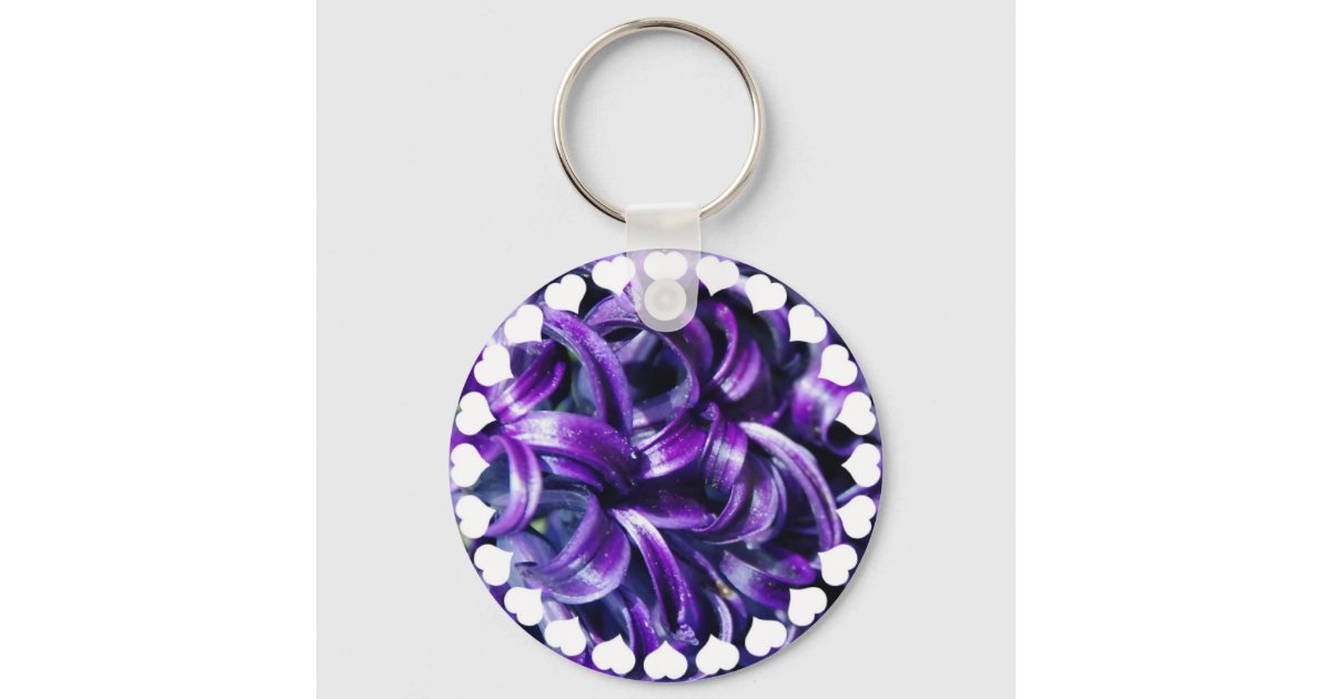 Rainbow Hyacinth Flowers Keychain