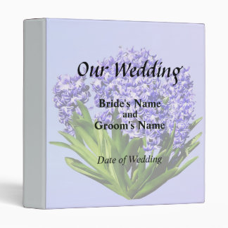 Purple Hyacinths Wedding Products 3 Ring Binder