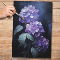 Purple Hydrangea 1 Decoupage Paper