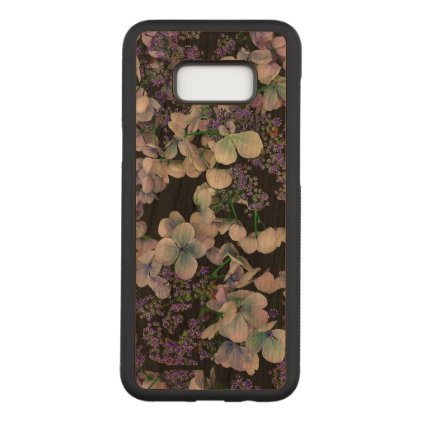 Purple Hydrangea Carved Samsung Galaxy S8+ Case