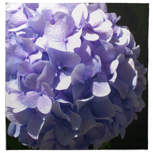 Purple  Hydrangea Cloth Napkin (Front)