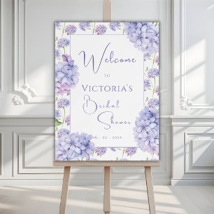 Purple Hydrangea Floral Bridal Shower Foam Boards