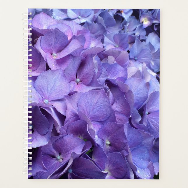 Purple Hydrangea Floral  Planner (Front)