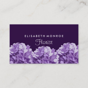 Purple Hydrangea, Floristry Business Card