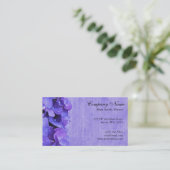 Purple Hydrangea Flower Custom Business Card (Standing Front)